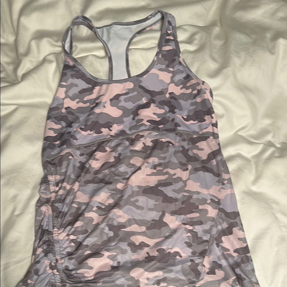 Fabletics pink camo tank